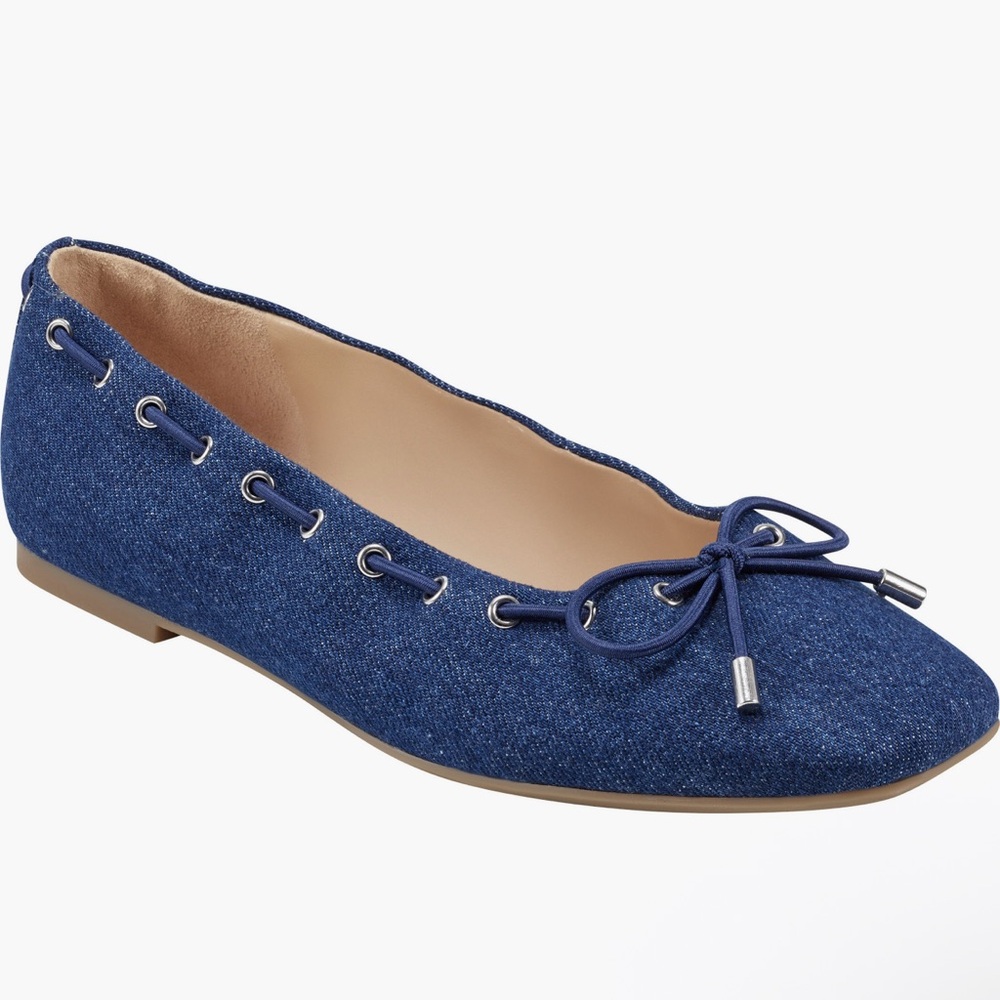 Marc Fisher LTD Letizia Flat blue denim ballet flats